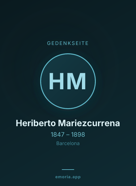 Gedenkportrait von Heriberto Mariezcurrena