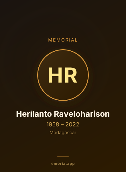 Memorial portrait of Herilanto Raveloharison