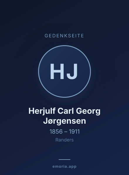 Gedenkportrait von Herjulf Carl Georg Jørgensen
