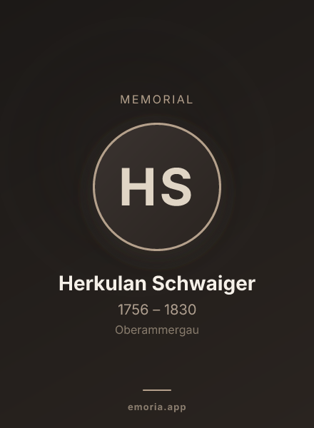 Memorial portrait of Herkulan Schwaiger
