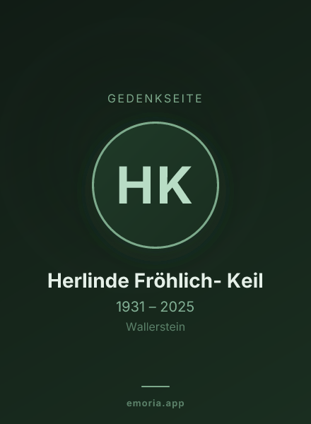 Gedenkportrait von Herlinde Fröhlich- Keil