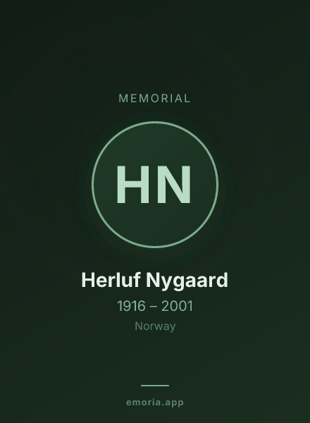 Memorial portrait of Herluf Nygaard