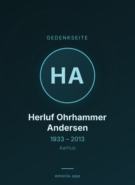 Gedenkportrait von Herluf Ohrhammer Andersen