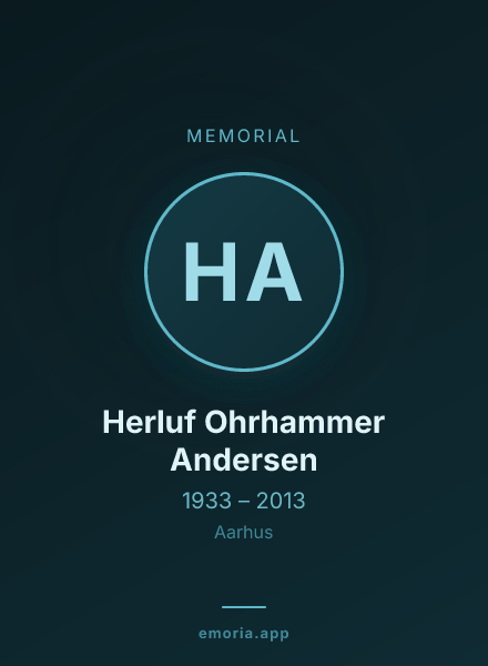 Memorial portrait of Herluf Ohrhammer Andersen