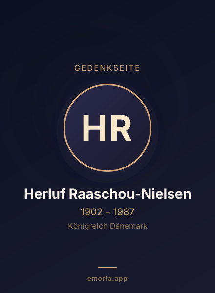 Gedenkportrait von Herluf Raaschou-Nielsen