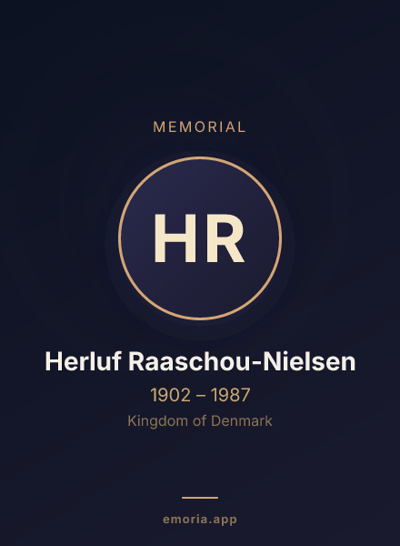 Memorial portrait of Herluf Raaschou-Nielsen