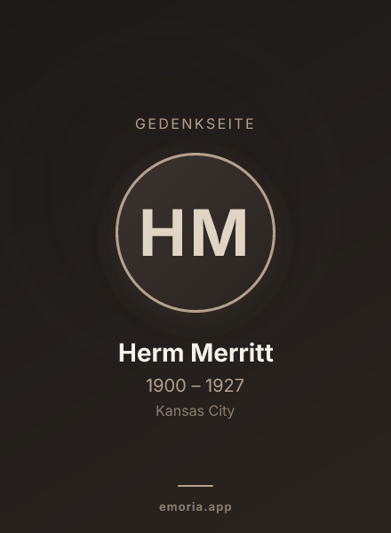 Gedenkportrait von Herm Merritt