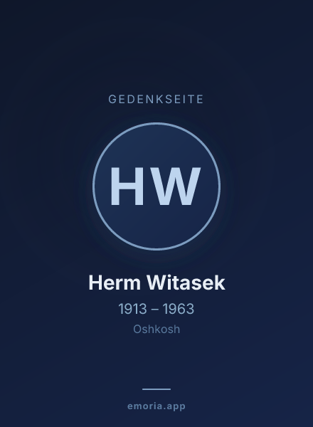 Gedenkportrait von Herm Witasek