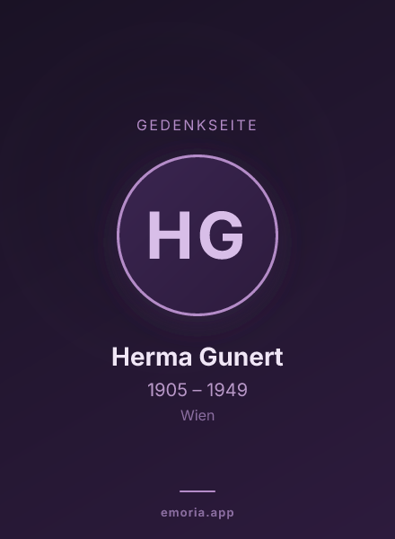 Gedenkportrait von Herma Gunert
