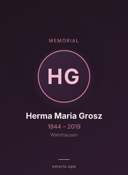 Memorial portrait of Herma Maria Grosz