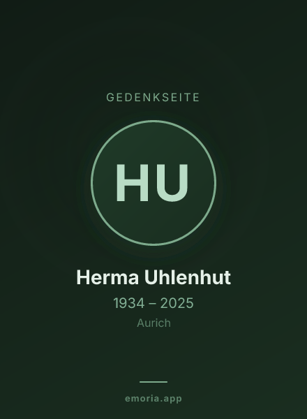Gedenkportrait von Herma Uhlenhut
