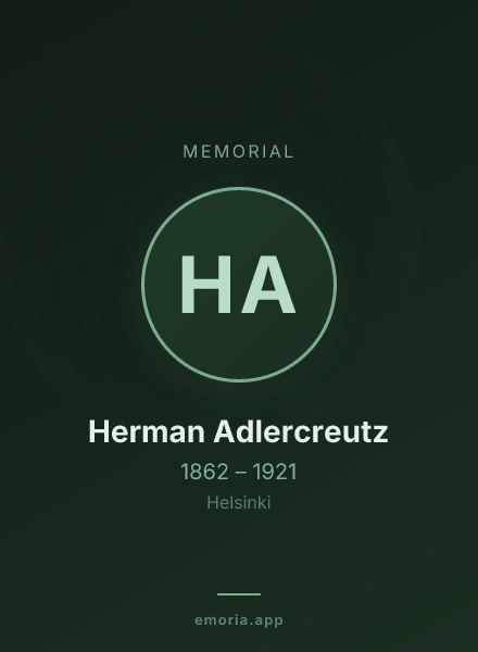 Memorial portrait of Herman Adlercreutz