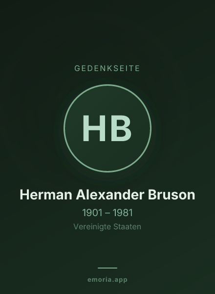 Gedenkportrait von Herman Alexander Bruson