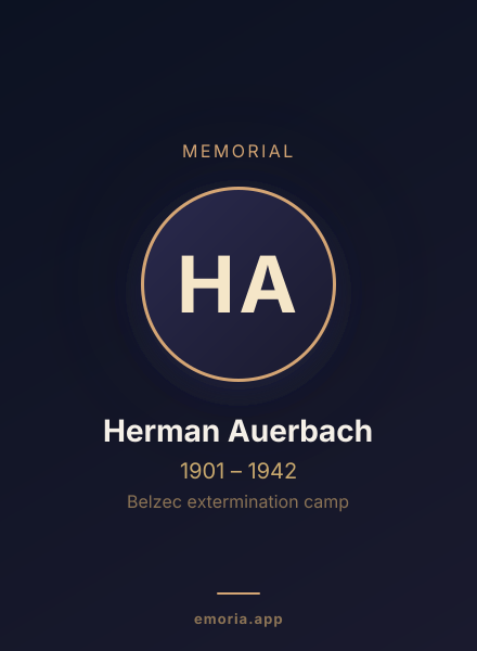 Memorial portrait of Herman Auerbach