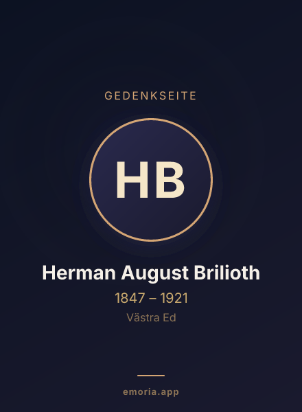 Gedenkportrait von Herman August Brilioth