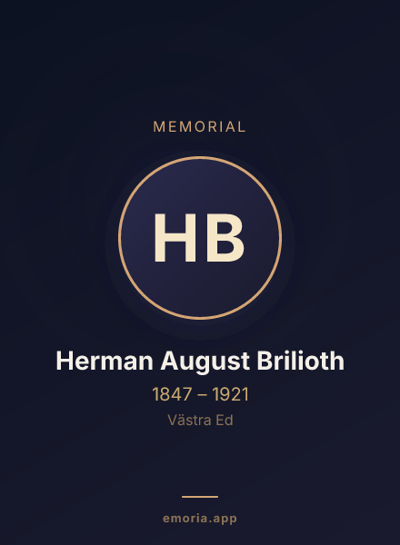 Memorial portrait of Herman August Brilioth
