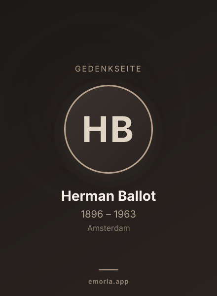 Gedenkportrait von Herman Ballot