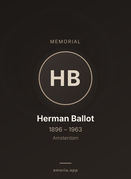 Memorial portrait of Herman Ballot