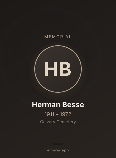 Memorial portrait of Herman Besse