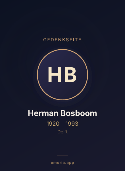 Gedenkportrait von Herman Bosboom
