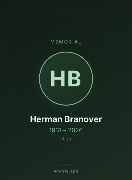 Memorial portrait of Herman Branover