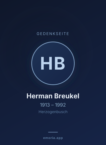 Gedenkportrait von Herman Breukel