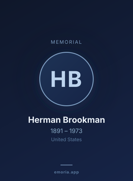 Memorial portrait of Herman Brookman