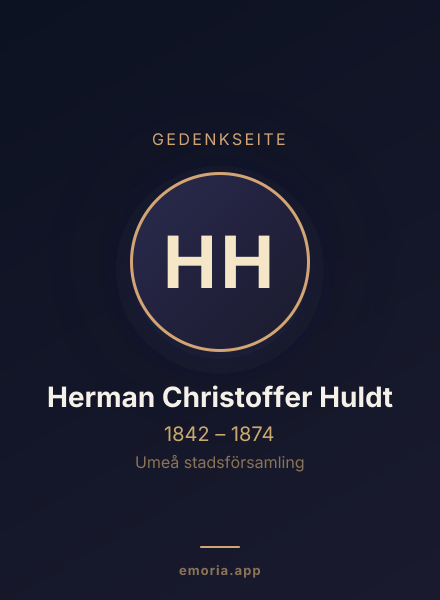 Gedenkportrait von Herman Christoffer Huldt
