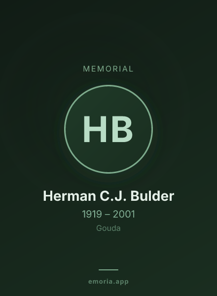 Memorial portrait of Herman C.J. Bulder