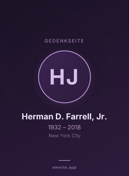 Gedenkportrait von Herman D. Farrell, Jr.