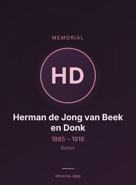 Memorial portrait of Herman de Jong van Beek en Donk