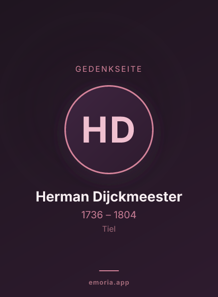 Gedenkportrait von Herman Dijckmeester