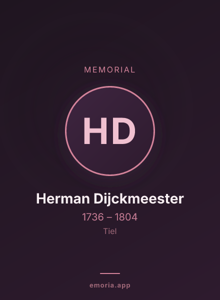 Memorial portrait of Herman Dijckmeester
