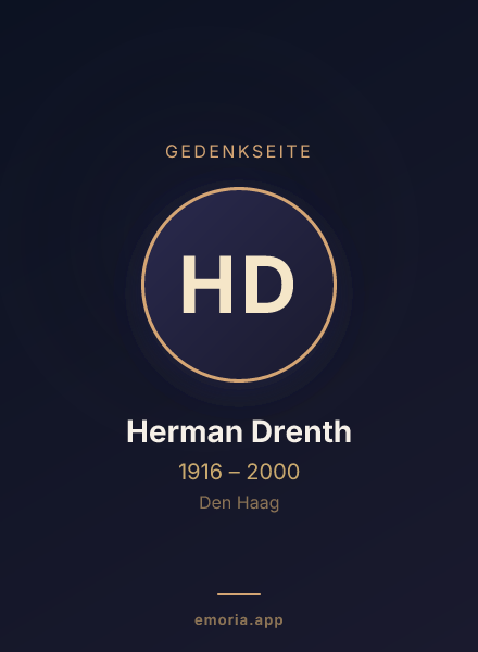 Gedenkportrait von Herman Drenth