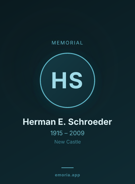 Memorial portrait of Herman E. Schroeder