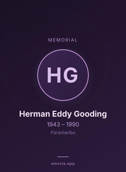 Memorial portrait of Herman Eddy Gooding