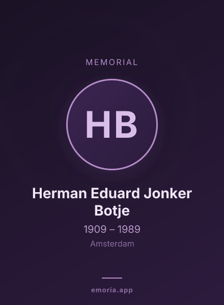 Memorial portrait of Herman Eduard Jonker Botje
