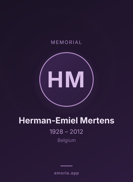 Memorial portrait of Herman-Emiel Mertens
