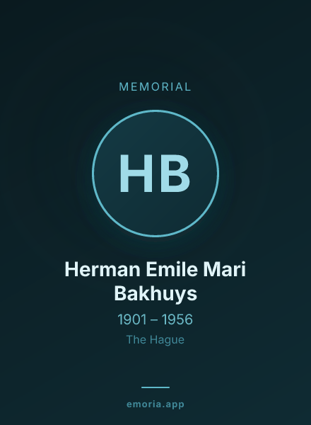 Memorial portrait of Herman Emile Mari Bakhuys