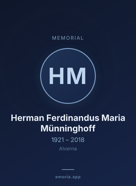 Memorial portrait of Herman Ferdinandus Maria Münninghoff
