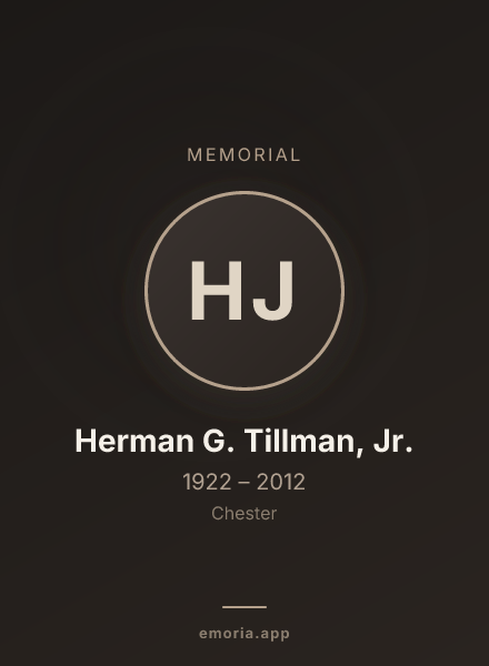 Memorial portrait of Herman G. Tillman, Jr.
