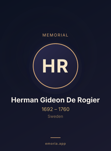 Memorial portrait of Herman Gideon De Rogier