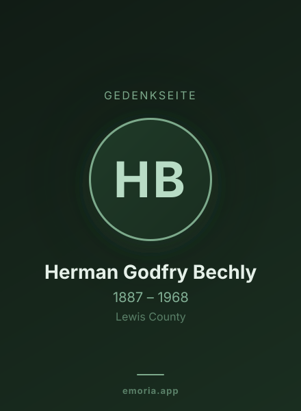 Gedenkportrait von Herman Godfry Bechly