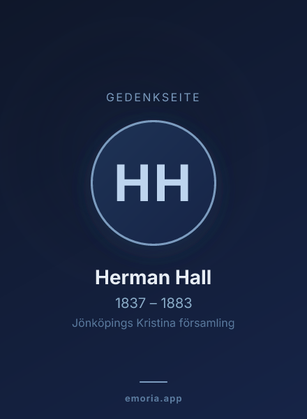 Gedenkportrait von Herman Hall