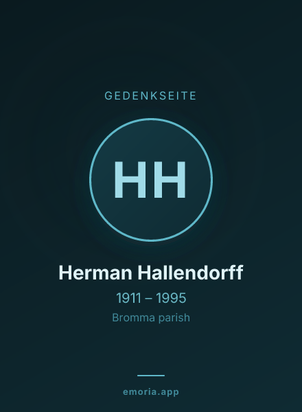 Gedenkportrait von Herman Hallendorff