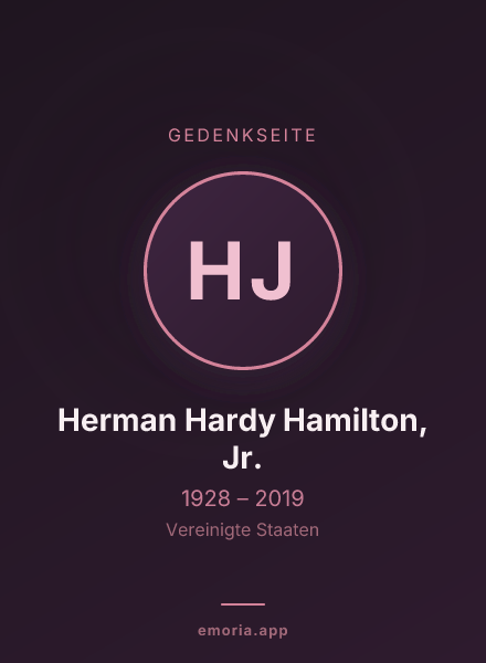 Gedenkportrait von Herman Hardy Hamilton, Jr.
