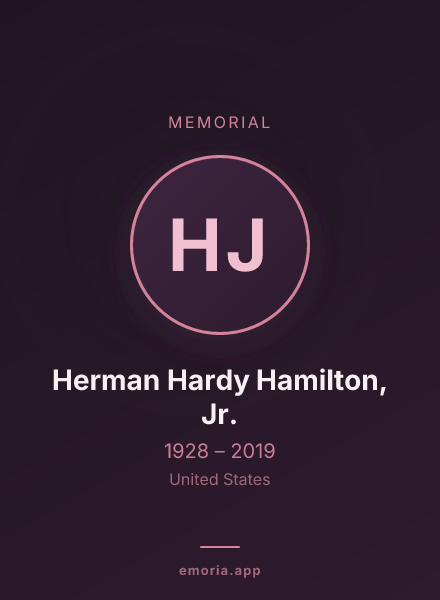 Memorial portrait of Herman Hardy Hamilton, Jr.