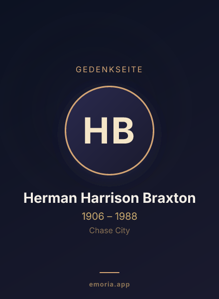 Gedenkportrait von Herman Harrison Braxton