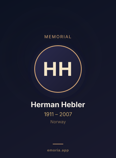 Memorial portrait of Herman Hebler