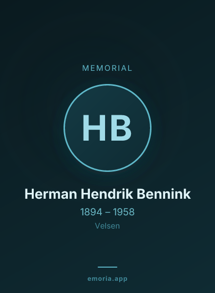 Memorial portrait of Herman Hendrik Bennink
